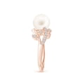 thumbnail image 3 of ANGARA Freshwater Cultured Pearl Olive Leaf Vine Ring in 14K Rose Gold for Women | June Birthstone, Birthday, Anniversary, Jewelry Gift for Women | Pearl Ring, 3 of 8