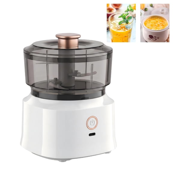 Multifunctional Food Processor & Meat Grinder, Electric Food Chopper with Stainless Steel Blades for Kitchen, Onion, Vegetables, Purees (White)