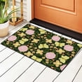 thumbnail image 1 of Blossom Flowers Rose Butterfly Rugs Doormat, Non-Slip Machine Washable Carpets Floor Door Mat , 36" x 24", 1 of 7