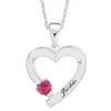 Personalized Planet Open Heart Bithstone Pendant