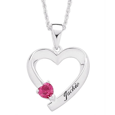 Personalized Planet Open Heart Bithstone Pendant