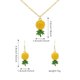 thumbnail image 5 of 2 piezas de pendientes de piña con hojas verdes y amarillas tropicales, collar colgante para mujer, pendientes colgantes, joyería, 5 of 5