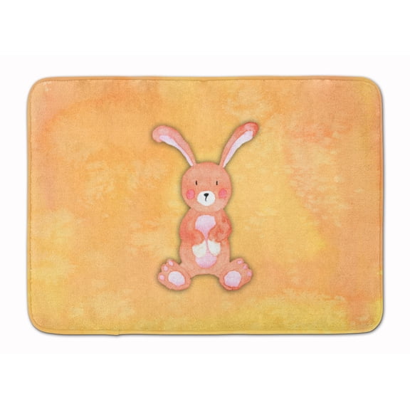 Rabbit Watercolor Machine Washable Memory Foam Mat