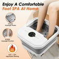 thumbnail image 2 of Collapsible Foot Spa with Heat, Bubble, Temperature Control, Foot Bath Massager with 8 Shiatsu Massage Rollers, Pedicure Foot Spa for Relaxation, White, 2 of 8
