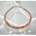 thumbnail image 2 of Ethiopian Opal 3-3.5mm Rondelle Shape Smooth Cut Beads 7 inch Rosegold Plated Clasp Bracelet for men, women, unisex. Link Chain Stacking Bracelet.|LINK_02713, 2 of 4