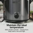 thumbnail image 4 of Hamilton Beach 4 Qt Slow Cooker, Stoneware Crock with Removable Pot, Black, 4 of 8