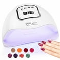 thumbnail image 1 of Gel UV Led Nail Lamp, UV Nail Dryer for Gel Polish, Portable Nail Polish Dryer with 4 Timer Setting, Professional Led Nail Lamp for Gel Polish, UV Gel Nail Lamp for Nail Art Design, 1 of 8