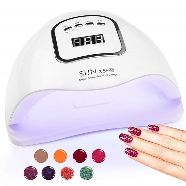 Gel UV Led Nail Lamp, UV Nail Dryer for Gel Polish, Portable Nail Polish Dryer with 4 Timer Setting, Professional Led Nail Lamp for Gel Polish, UV Gel Nail Lamp for Nail Art Design