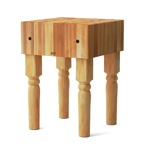 John Boos AB Series Square Wood Butcher Block Prep Table, 18" x 18", Maple