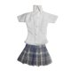 thumbnail image 2 of Camisa y falda abotonadas a escala 1/6, atuendo de moda en miniatura, disfraz para falda violeta, 2 of 9