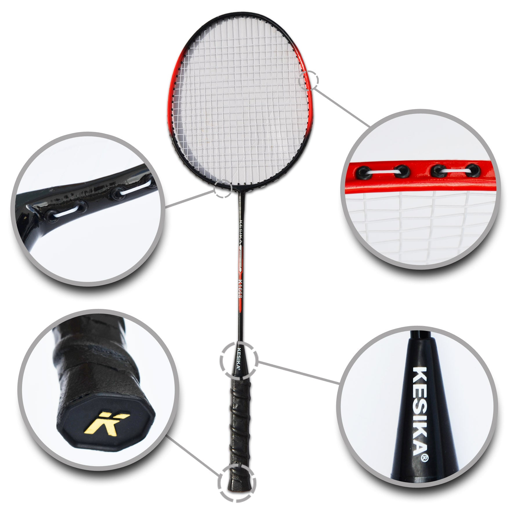 SUNRISEUMBRELLA Sports 2 Player Badminton Racket Set