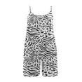 thumbnail image 5 of Usmixi Jumpsuits for Women Dressy Casual Loose Wide Leg Spaghetti Strap Short Jumpsuits Overalls with Pocket Summer V-Neck Sleeveless Tie-Dye Print Mini Formal Rompers Black xxl, 5 of 5