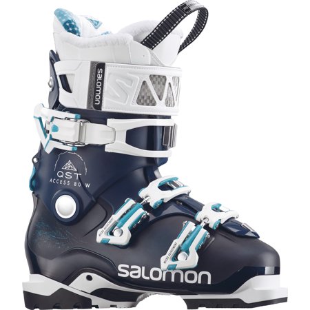 Salomon Touring Skis - Salomon Women's QST Access 80 Wide Ski Boot 2018 Petrol Blue/Petrol Blue/Aqua Blue 26