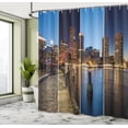thumbnail image 5 of Ambesonne American Shower Curtain, Boston City Skyline, 69"Wx70"L, Multicolor, 5 of 5