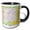 Black/White, variant on 3drose, Image of New Mexico Topographic Map with Flag, 11oz Mug