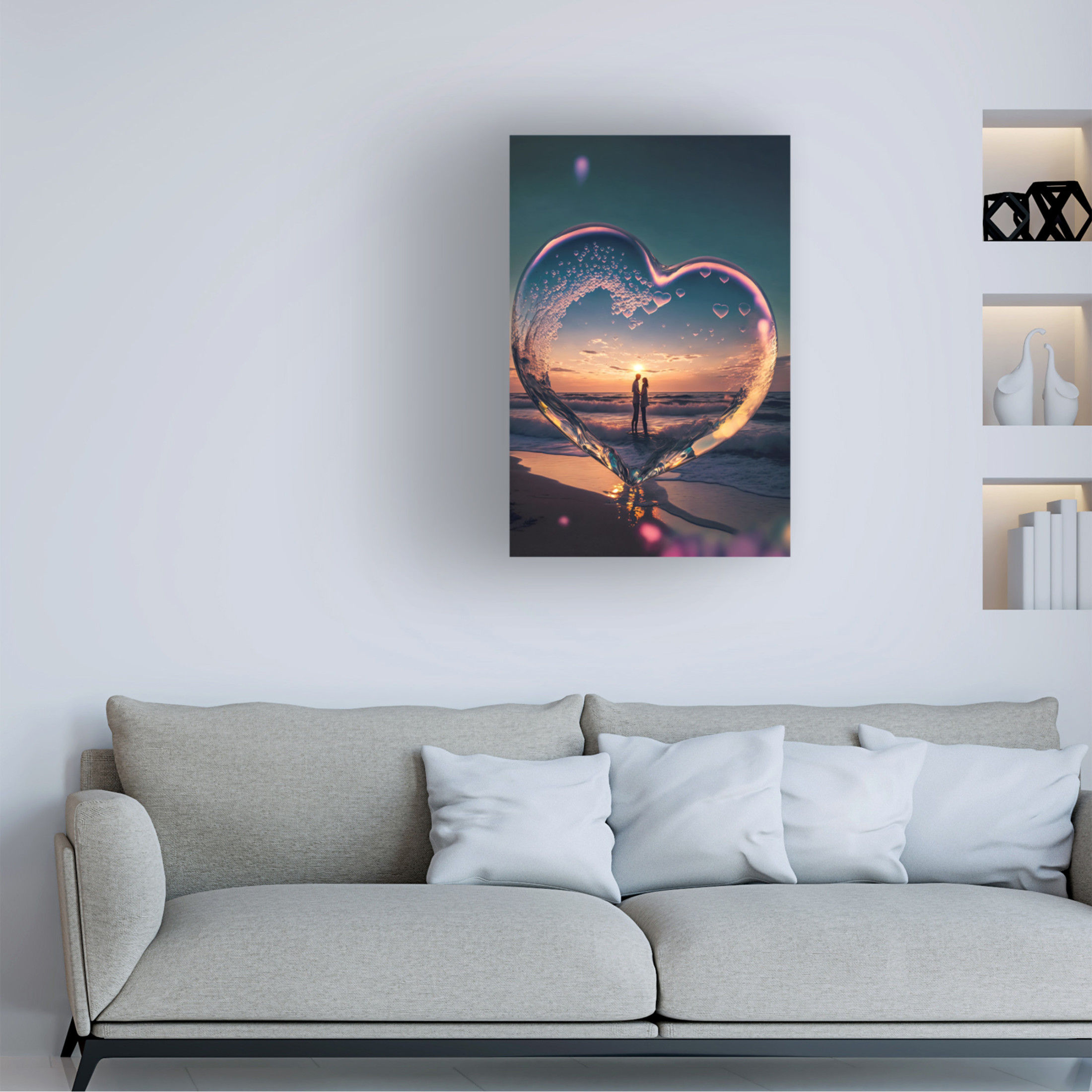 Canvas Wall Art - Ray Heere 'Love Is In The Air 4' Wall Art for Living Room, Bedroom, or Office Décor by Trademark Fine Art - 12 x 19 Inches