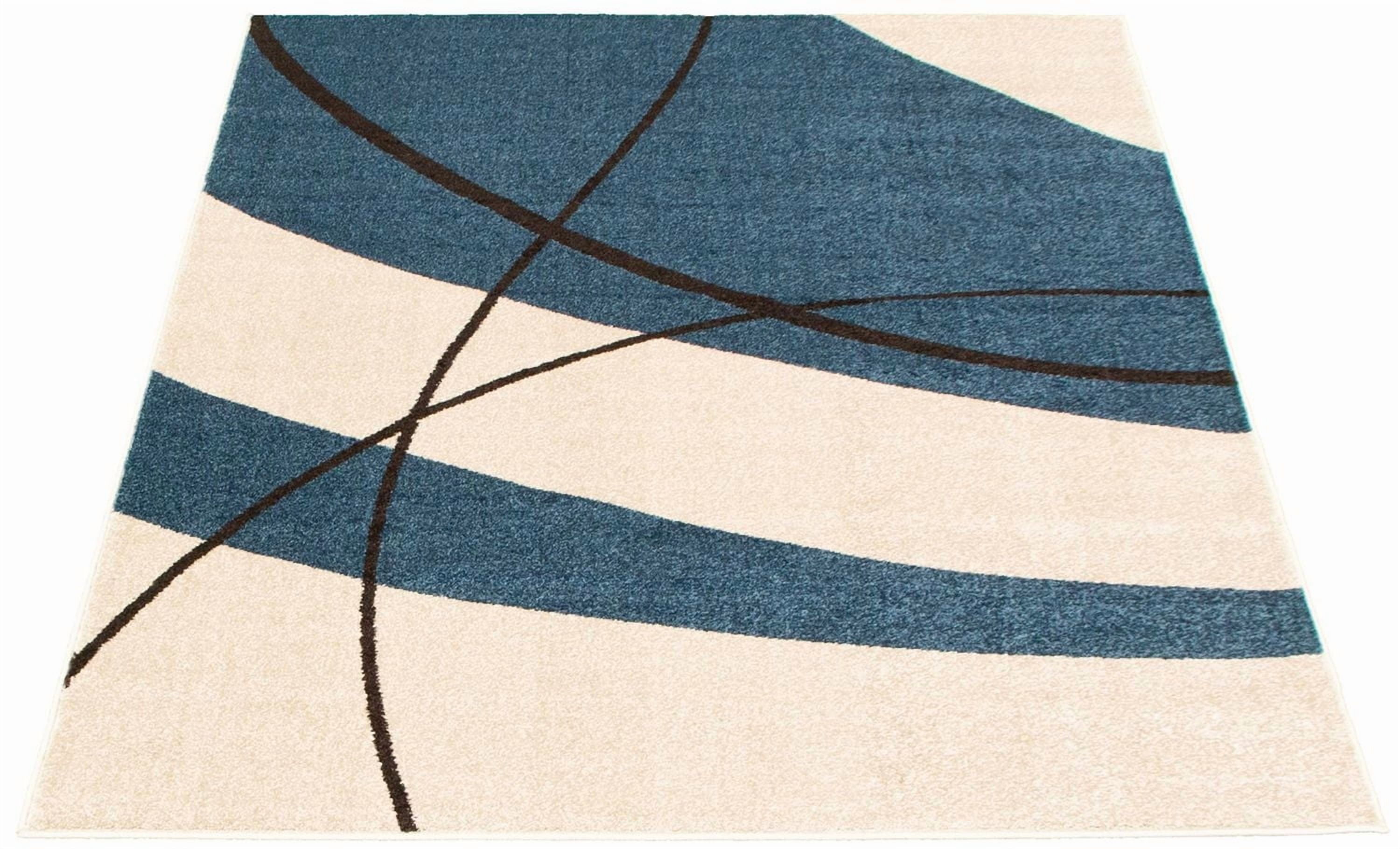 ECARPET Contemporary Area Rug, Swirl Lines Abstract Carpet Cosi Collection