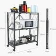 thumbnail image 3 of TygerClaw 3-Layer Folding Mobile Steel Shelving Unit, 3 of 3
