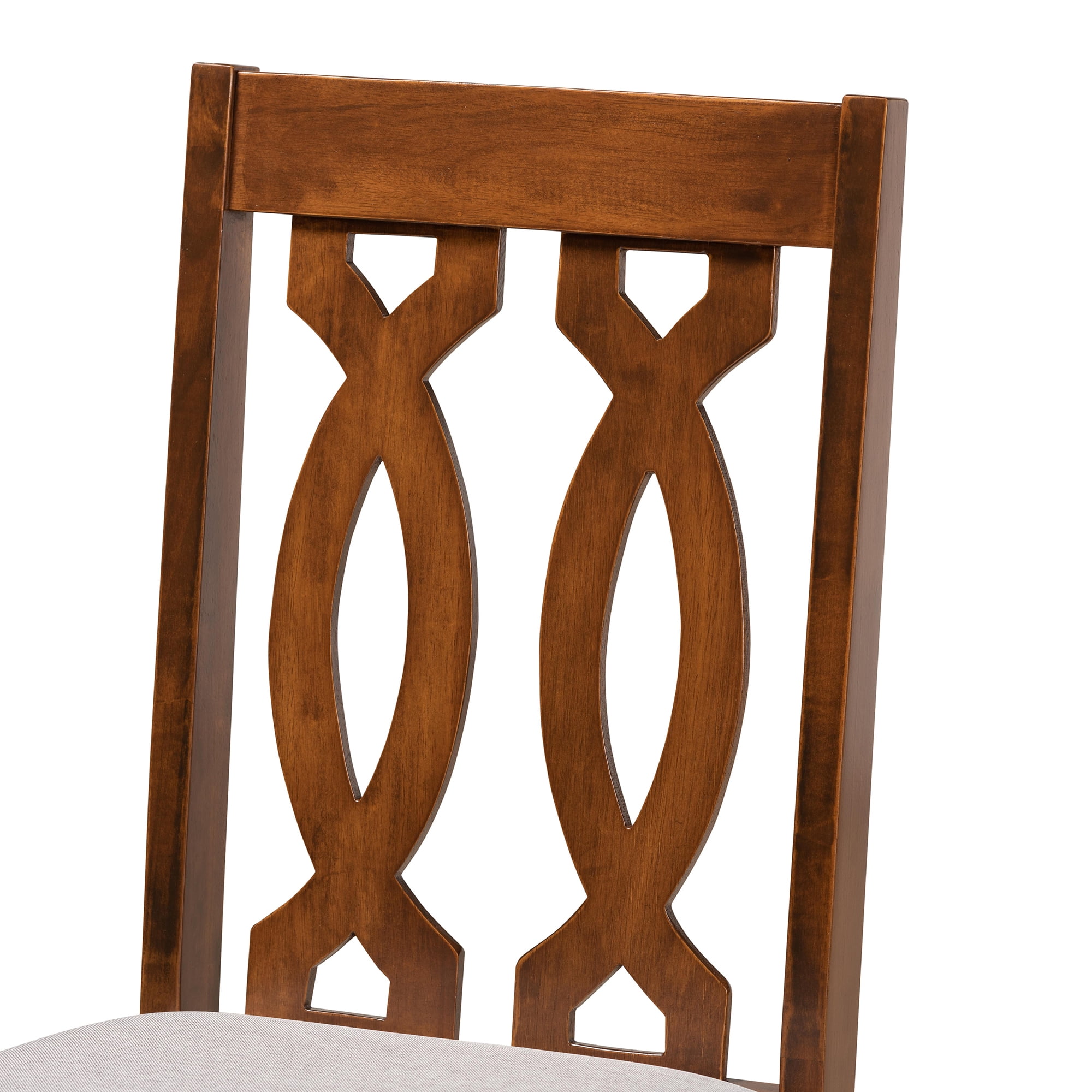 Baxton Studio Cherese Dining Chair, Set of 2, Grey