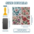 thumbnail image 2 of Waterproof PVC Tile Stickers for Kitchen Bathroom Waterprrof Wall Tile Flower 100x100mm 4 styles 9pcs/style 36pcs/set DIY, 2 of 7