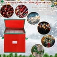 thumbnail image 6 of 4 Pcs Christmas Ornament Storage Box 16 Trays for 256 Holiday Ornaments in Total 3 Inch Decoration Organizer Storage Container with Adjustable Dividers Dual Zipper Closure Xmas Holiday, 6 of 6