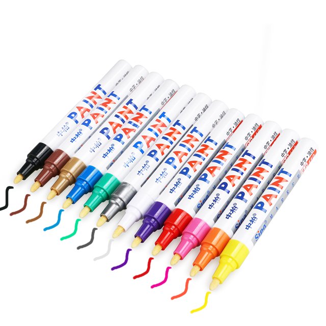 Rotulador artístico de 12 colores a base de aceite, resistente al agua y de pintura fina