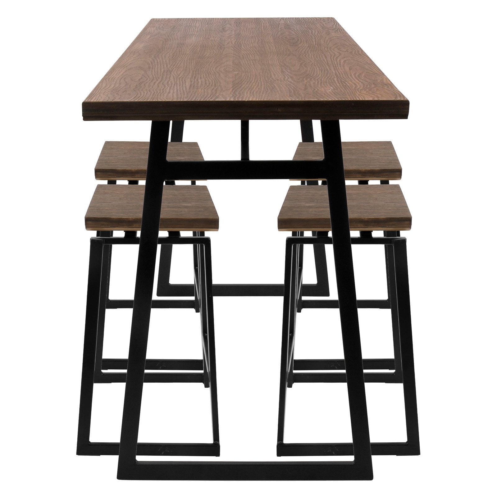 geo 5 piece industrial counter set in metal and wood geo 5 piece industrial counter set in metal and wood