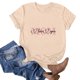 thumbnail image 2 of Blusas de Manga Corta para las Mujeres Divertido Impreso Cuello Redondo Tee, Vintage Humor Gráfico Blusas de Primavera para las Mujeres, 2 of 3