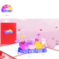 thumbnail image 4 of Tarjeta emergente con texto "Te amo" en forma de corazón 3D, ideal para el Día de San Valentín, para madres y para un feliz aniversario con sobre., 4 of 5