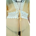 thumbnail image 3 of Bimba Sheer Georgette Beach Swim Wear Coverup Maxi Long Shrug Top With Lace, 3 of 9