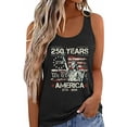 thumbnail image 2 of Stralyhd 250 Anniversary Usa Women Tank Tops Star Striped Shirt Freedom Tank Tops Sleeveless Scoop Neck 1776-2026 Shirts Black XL, 2 of 7