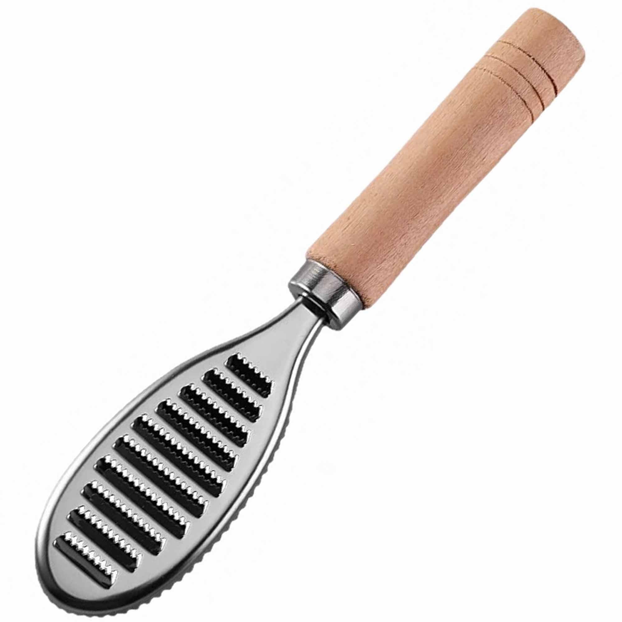 Stainless Steel Fish Scaler with Wooden Handle Dual serrated teeth clean moderate for Kitchens Camping and BBQ Prep