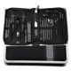 thumbnail image 1 of Kit de cortaúñas de 26 piezas para uso profesional en salones de manicura en acero al carbono negro, 1 of 5