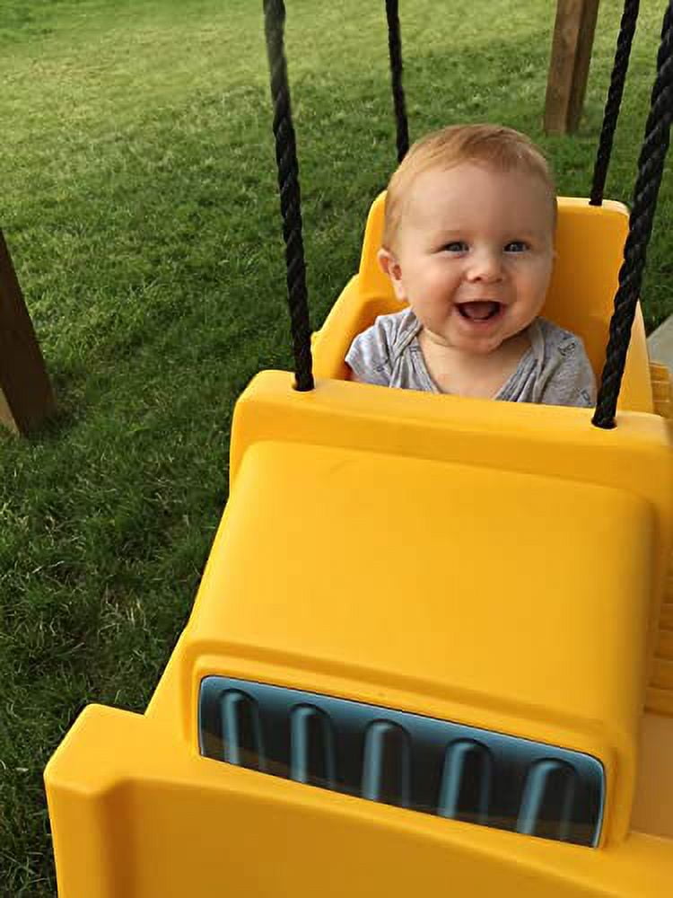 M&M Sales Enterprises Bulldozer Toddler Swing, Yellow, Plastic