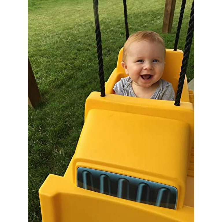 M&M Sales Enterprises Bulldozer Toddler Swing, Yellow, Plastic