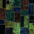 thumbnail image 1 of Ahgly Company Indoor Square Patchwork Turquoise Blue Transitional Area Rugs, 8' Square, 1 of 4