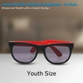 thumbnail image 2 of 10 Junie Kid Size Plastic Sunglasses Pack - Lenses UV Protection, Beach Glasses - Red, 2 of 2