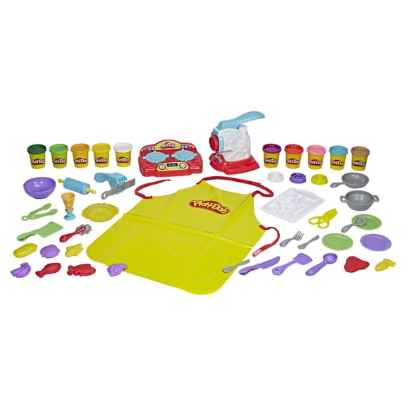 Play-Doh Kitchen Creations Super Chef Suite Set Playset, 10 Cans & 30 Tools