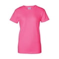 thumbnail image 2 of Gildan - Ultra Cotton Womenâ€™s T-Shirt - 2000L - Safety Pink - Size: XS, 2 of 3