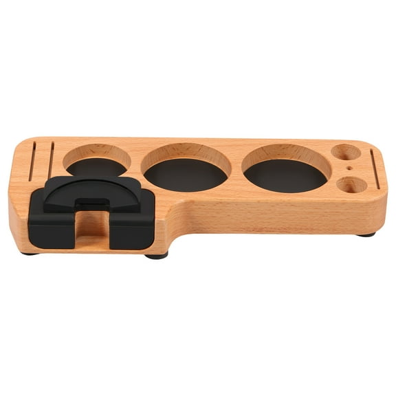 Wekvgz Espresso Tamping Station Wooden Coffee Tamper Station Base Universal 10 in 1 Espresso Tamping Holder Non Slip Espresso Coffee Organizer Box for 51/53/54/58 mm Espresso Accessories