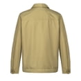 thumbnail image 3 of Little Donkey Andy Men's Lightweight Jackets Casual Windbreaker Stylish Laydown Collar Business Work Coat with Pockets khaki 3XL, 3 of 6