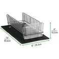 thumbnail image 6 of mDesign Steel Dish Drying Rack/Drainer Storage, Set of 2, Black/Dark Gray, 6 of 7