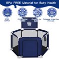 thumbnail image 4 of HioHa Baby Playpen, Baby Playard with Basketball Hoop, Portable Hexagon Play Yard Baby Fences for Infant Toddler, 4 of 7