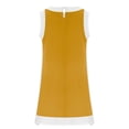 thumbnail image 3 of Robe d'Été à Manches Courtes pour Femmes Col Rond Col en V Solide Décontractée Mini Robe Patineuse Ensemble Deux Pièces, Jupe d'Été Courte, 3 of 6