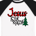 thumbnail image 4 of Inktastic Christmas Jesus is the Reason with Green Plaid Tree Boys or Girls Toddler T-Shirt, 4 of 5