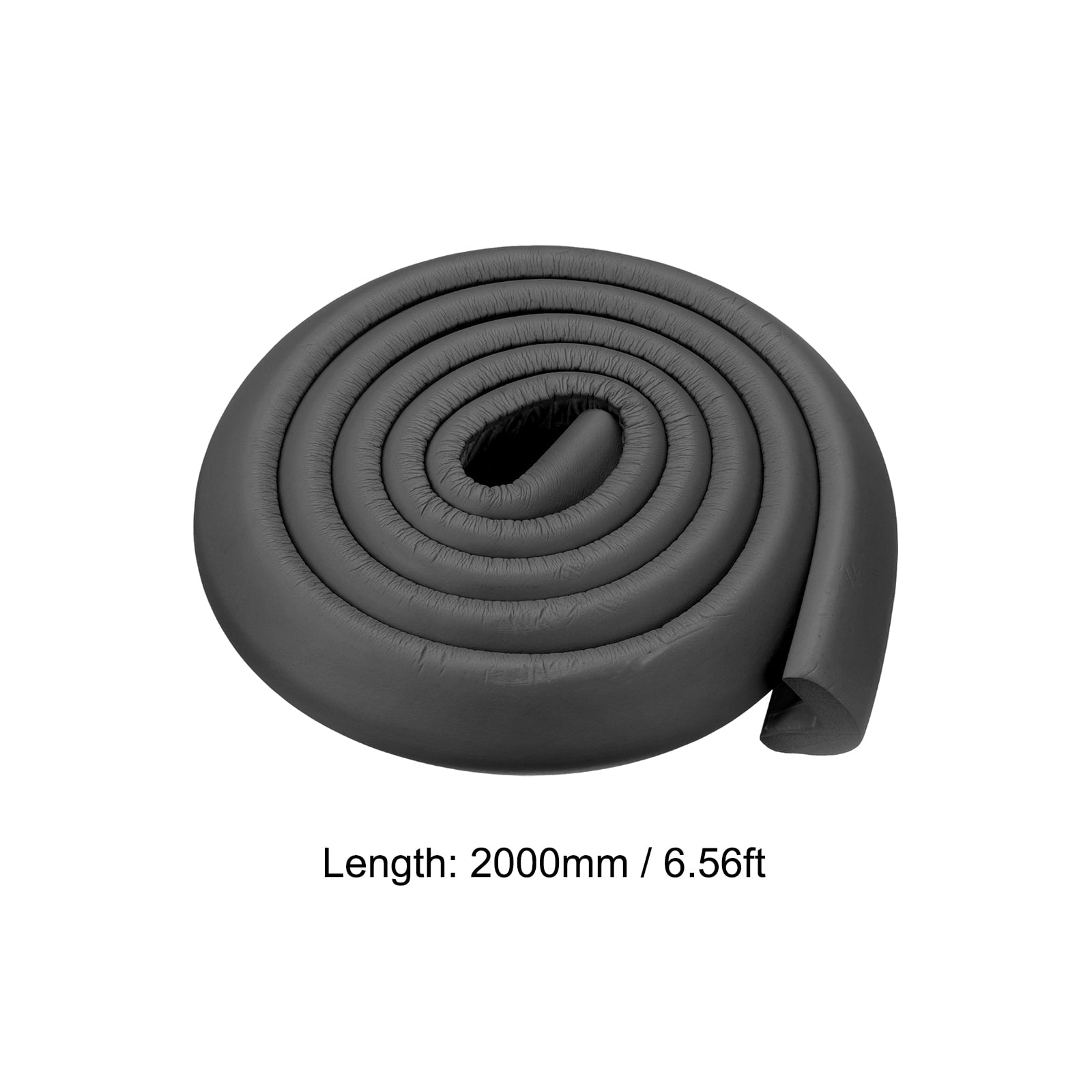 Uxcell Corner Guards Protectors 6.56ft(2M), Pack Foam Bumper L Shape, Black