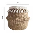 thumbnail image 2 of Taykoo Seagrass Woven Basket with Tassel Hand Woven Flower Holder Storage Case Home Supplies, 2 of 4