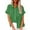 Green, variant on Timegard Womens Tops Plus Size Cotton Linen Button up Shirts Short Sleeve Loose Casual Summer Tee Tops