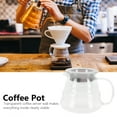 thumbnail image 3 of Glass Coffee Carafe, Pour Over Glass Coffee Server Coffee Pot Maker Clear Pour Over Carafe for Bar Kitchen Counter[300ML], 3 of 9