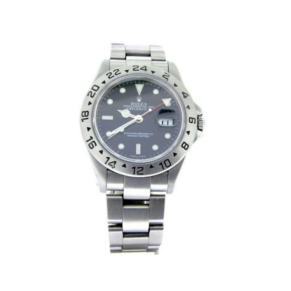 Pre-Owned Mens Rolex Stainless Steel Explorer II Black 16570